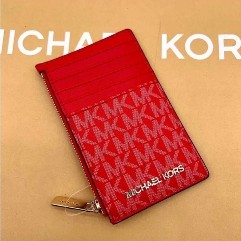 Michael Kors Jet Set Travel MD TZ Card Case Wallet
